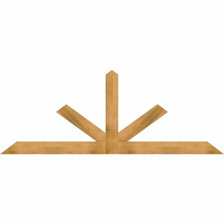 Ekena Millwork Saratoga Rough Sawn Timber Gable Bracket, Western Red Cedar, 108"W x 40"H x 2"D x 6"F, 9/12 Pitch GBW108X40X0206SAR00RWR
